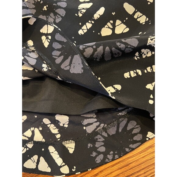 Madewell Dress Womens Sz 00 Starview Batik Silk Cami Black Blouson sleeveless - Picture 4 of 8